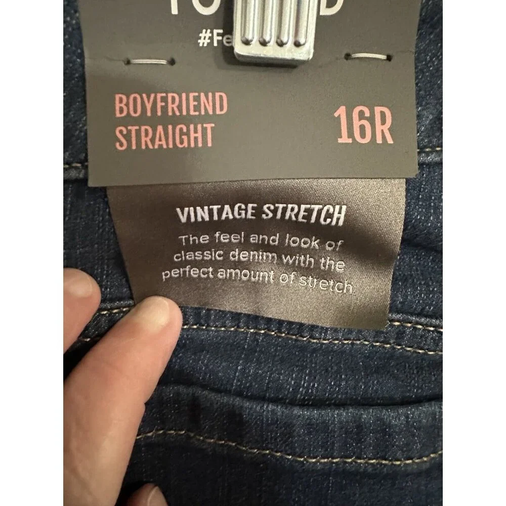 Torrid Boyfriend Straight Vintage Stretch High Rise Denim Jeans Size 16 - Picture 6 of 9